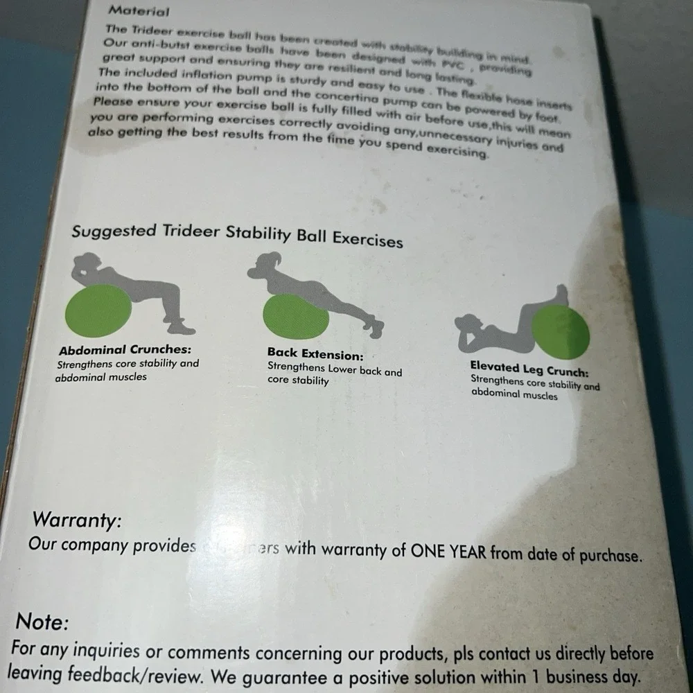 New Trideer Medium Exercise Ball 19- 22